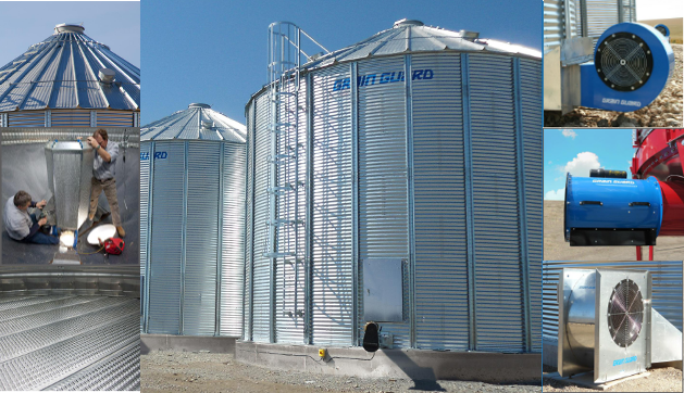Grain Guard grūdų saugojimo bokstai.